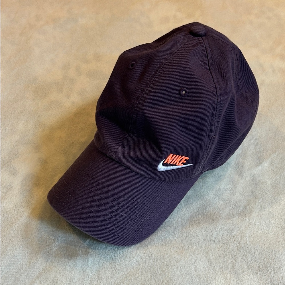 Nike Purple Cap with Orange Logo